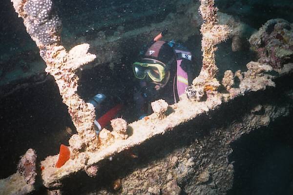 Durchgang in den Decksaufbauten