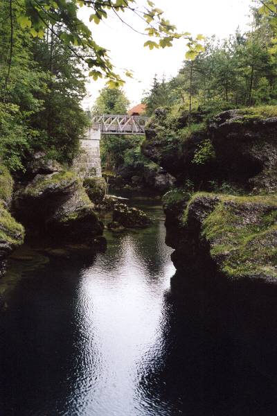 Traunfall - Br�cke �ber die Schlucht