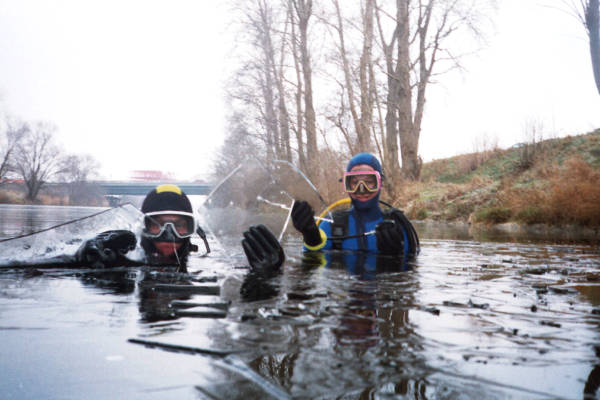 Einstieg unter`s Eis