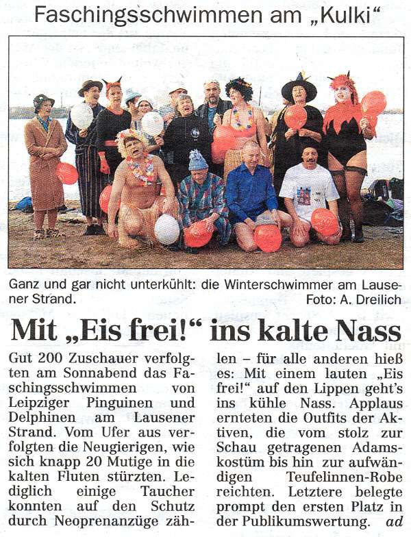 Faschingsbaden  -  kleine LVZ vom 18.11.2003