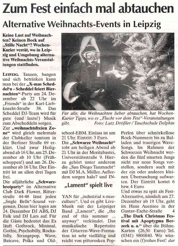 LVZ - 3.12.2004  Weihnachtstauchen