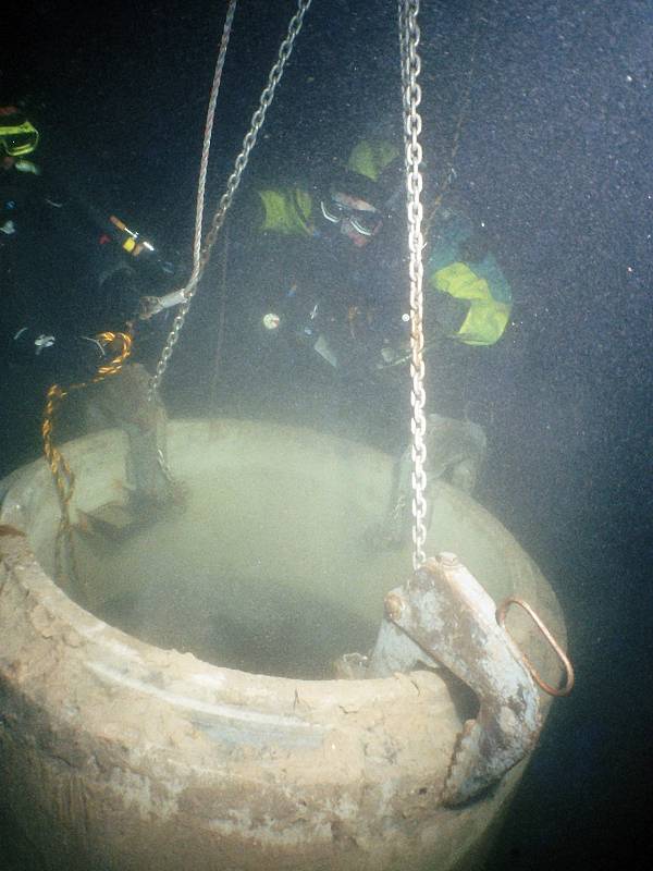 Absetzen der Brunnenringe