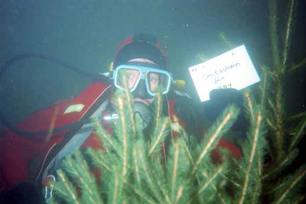 Weihnachtsmann mit Gutschein