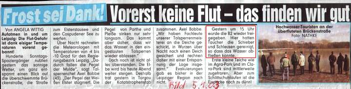 Bildzeitung vom 5. 1. 2003