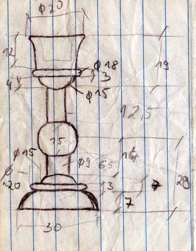 Skizze Kerzenst�nder